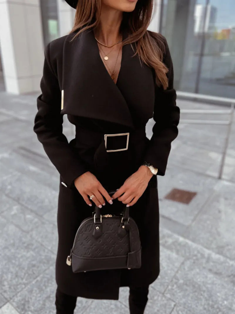 Street Wave Womens Cotton Coat With Long Sleeves Versatile Easy Care For Modern Looks