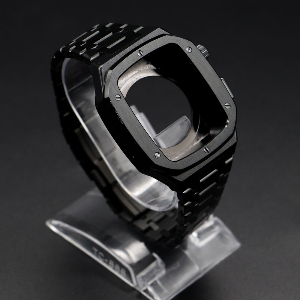 Street-Wave Sentinel Apple Watch Band Stainless Steel Polished Strap Fits All Models Easy Five Minute Installation