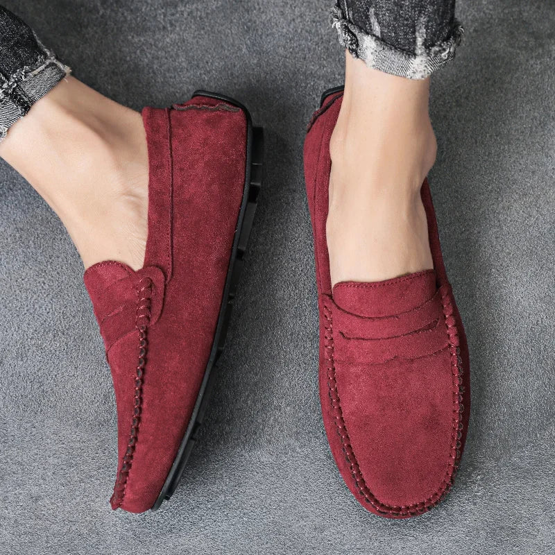 Street-Wave MeisterKlassik Luxury Suede Loafers For Men Handstitched Comfort And Elegant Style