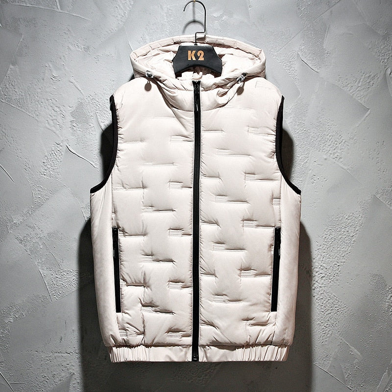Street-Wave Cassian Premium Hooded Puffer Vest for Men Warm Insulated Outerwear Layer Versatile Fashion