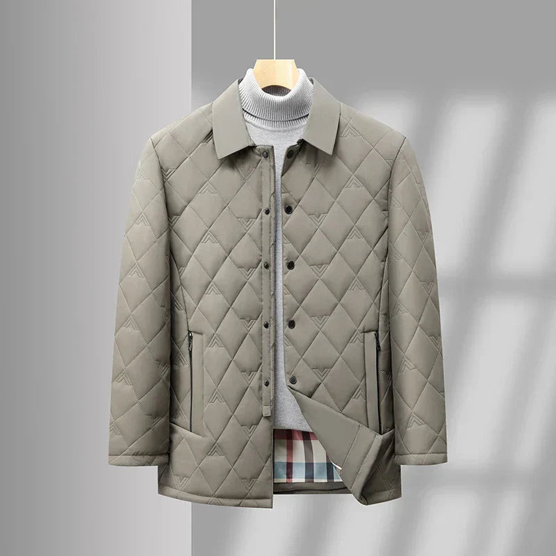 Street-wave Quilted Lightweight Jacket For Men Comfortable Everyday Outerwear With Modern Minimalist Style