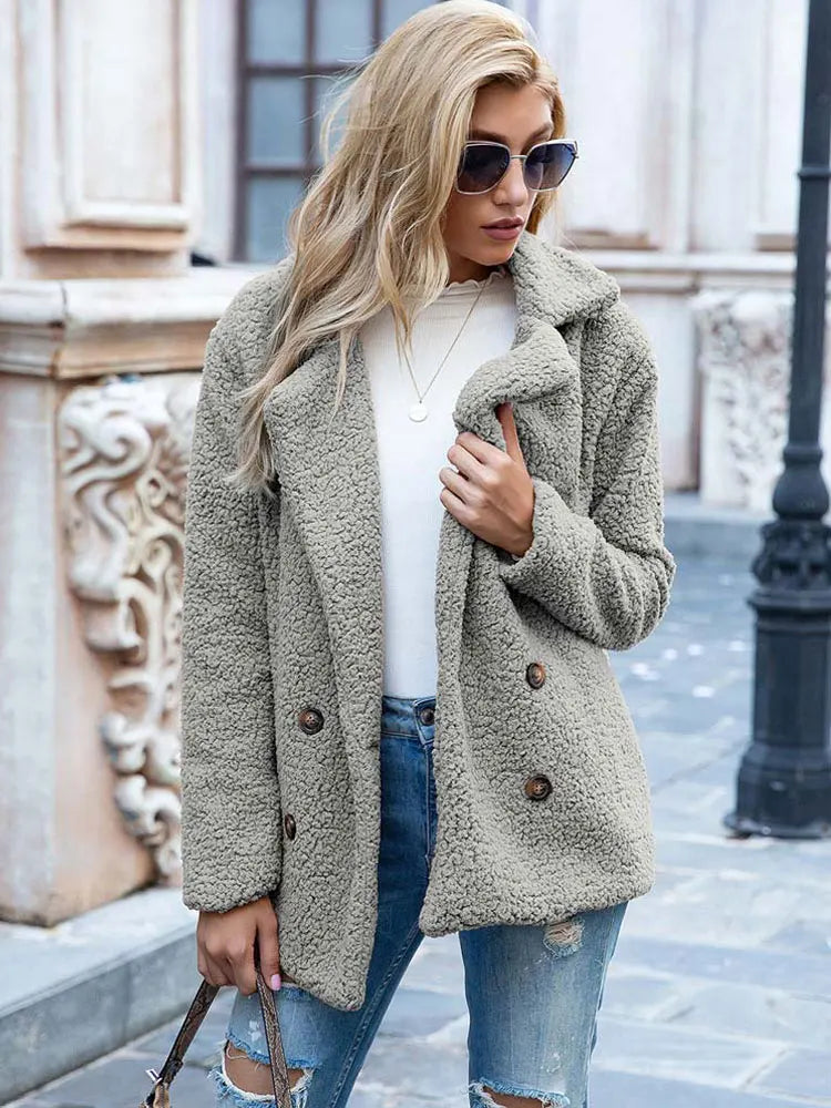 Street Wave Teddy Coat For Women Cozy Warmth Plush Fur Winter Outerwear Stylish And Practical