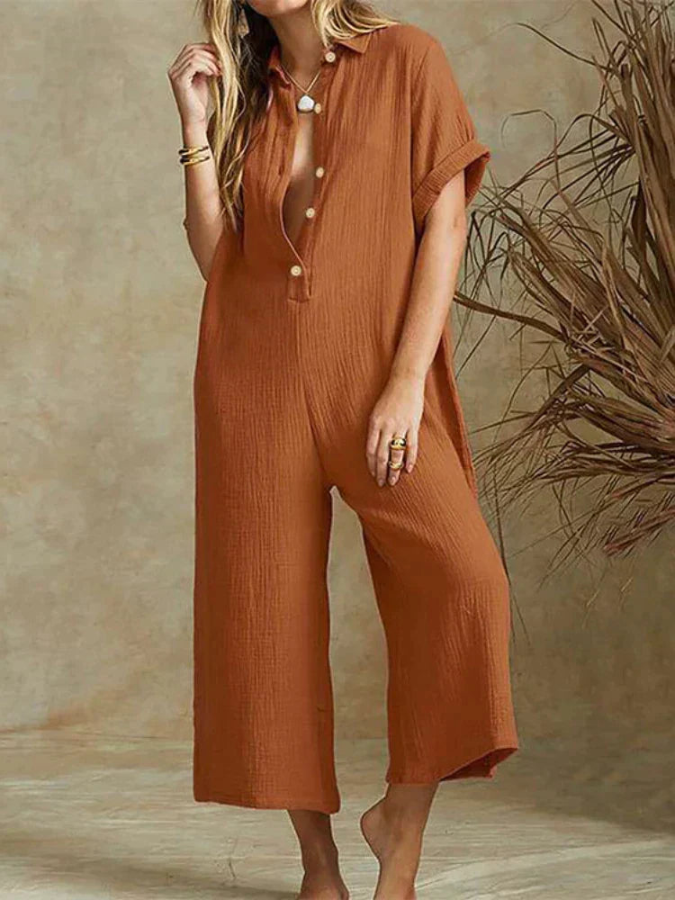Nordisk-Flair Womens Jumpsuit Relaxed Fit Cotton Blend
