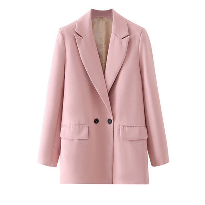 Street-Wave Vintage Blazer For Women Blue Tailored Fit With Bold Color Statement And Versatility