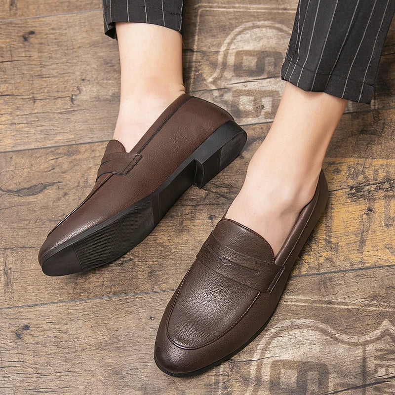 PrestigeWear Mens Business Shoes Premium Leather Dress Shoes For Professionals With All Day Comfort And Versatile Design
