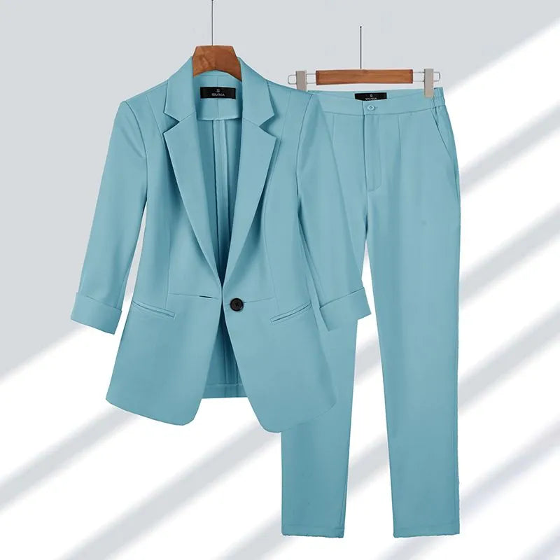 Street Wave Luxurious Blazer Set Shyla For Fashion Forward Women Tailored Elegance Two Piece