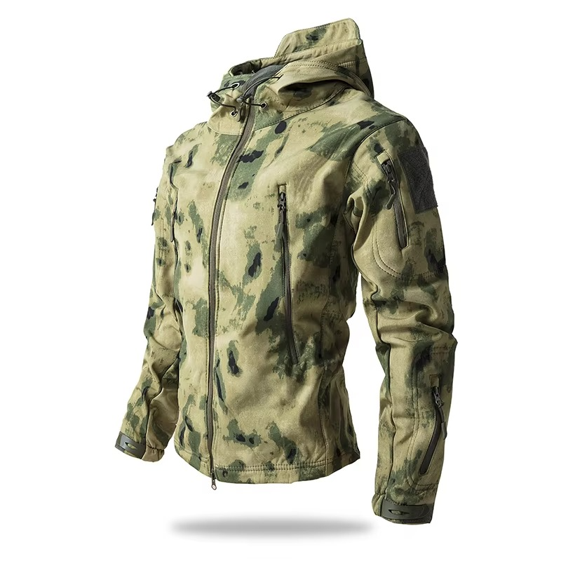 Street-Wave Men’s Soft Shell Outdoor Fleece Jacket Windproof Weather Protection All Day Warmth