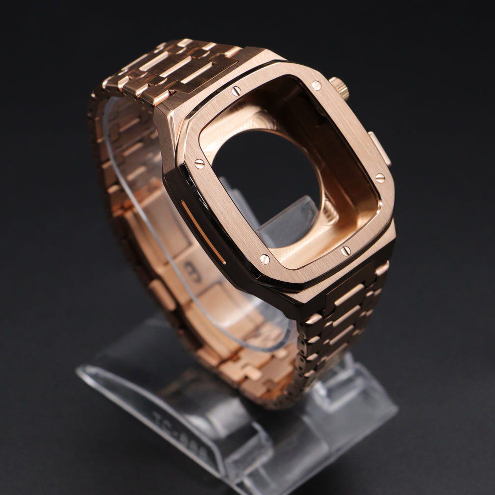 Street-Wave Sentinel Apple Watch Band Stainless Steel Polished Strap Fits All Models Easy Five Minute Installation