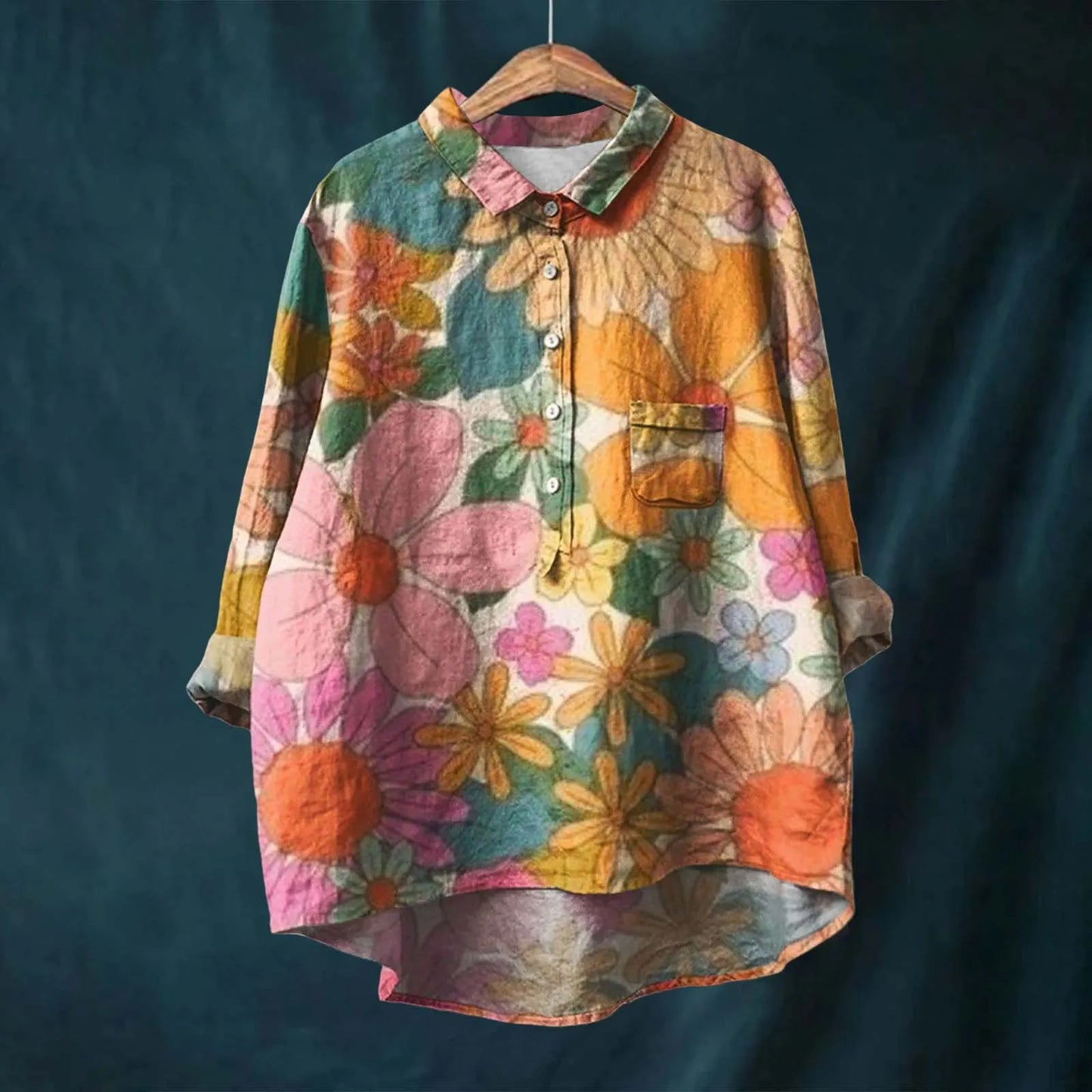 Botanical Shirt Breathable Relaxed Fit Street-Wave Unisex