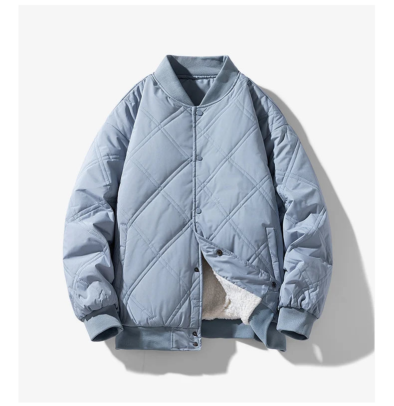Street-Wave Arlo Fleece Lined Jacket For Men Winter Warm Quilted Cotton Padded Outerwear Style