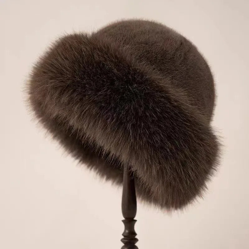 Women's Fluffy Hat with Soft Texture and Warmth