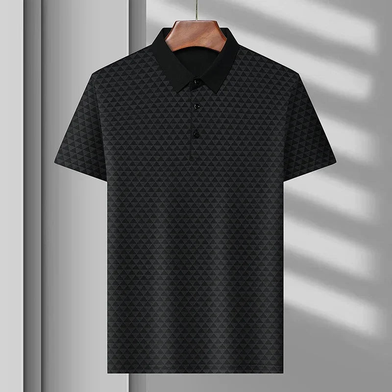 Palmer Silk Polo by Street-Wave Ice Silk Fabric Moisture Wicking Performance Polo With Striking Pattern