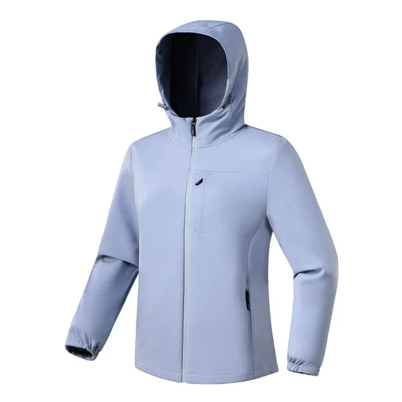 Street-Wave Hooded Softshell Jacket For All-Weather Comfort Zip Front For Outdoor Enthusiasts