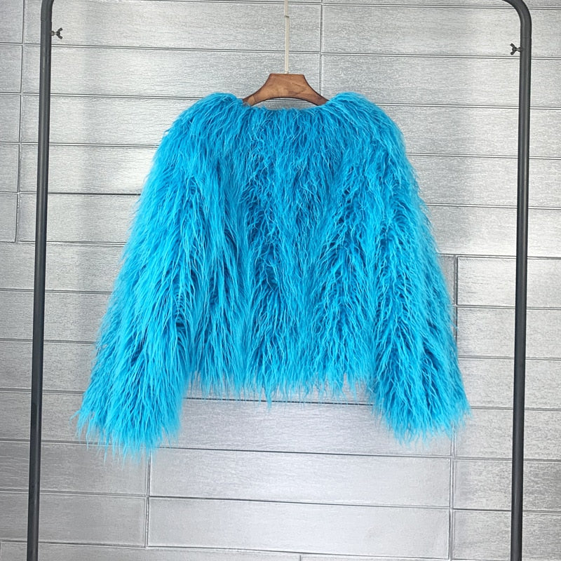 Streetwave Martina Faux Fur Coat For Women Luxurious Warmth Plush Pink Fur Outerwear