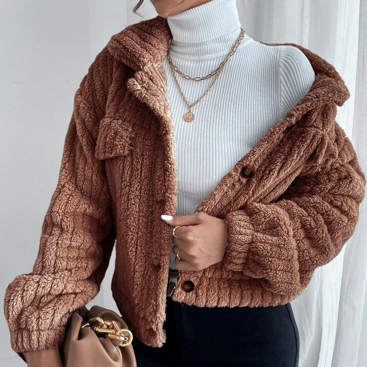 Street-wave Ultra Soft Velvet Jacket For Women Luxe Plush Comfort Cozy Everyday Outerwear