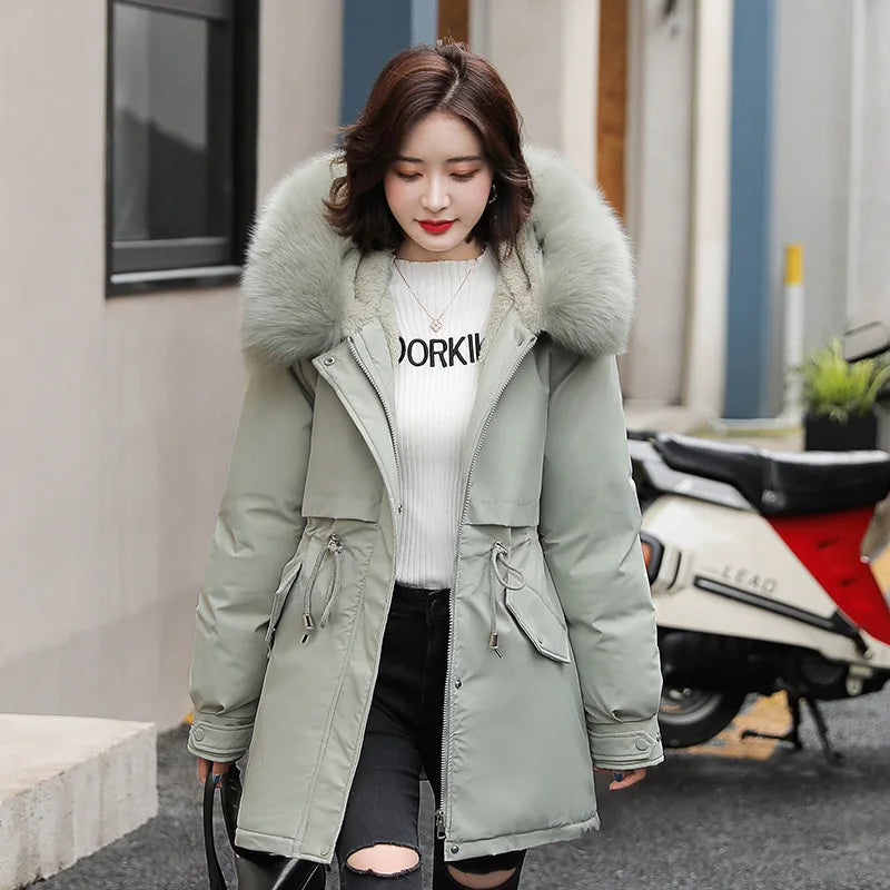 Streetwave Womens Insulated Winter Coat With Removable Faux Fur Collar And Hood For Warmth