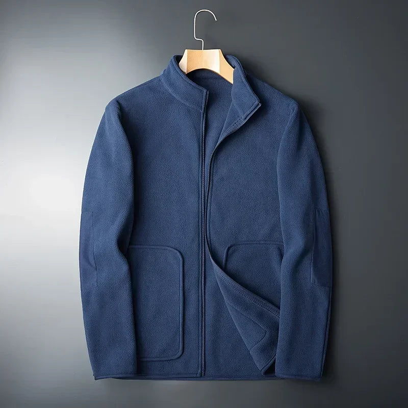 Street-Wave Mens Fleece Jacket With Contrasting Details For Warmth, Urban Comfort And Style