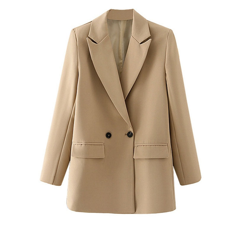 Street-Wave Vintage Blazer For Women Blue Tailored Fit With Bold Color Statement And Versatility