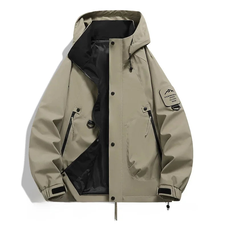 Street-Wave Hooded Ski Jacket Weatherproof Unisex Long Sleeve For Outdoor Adventurers