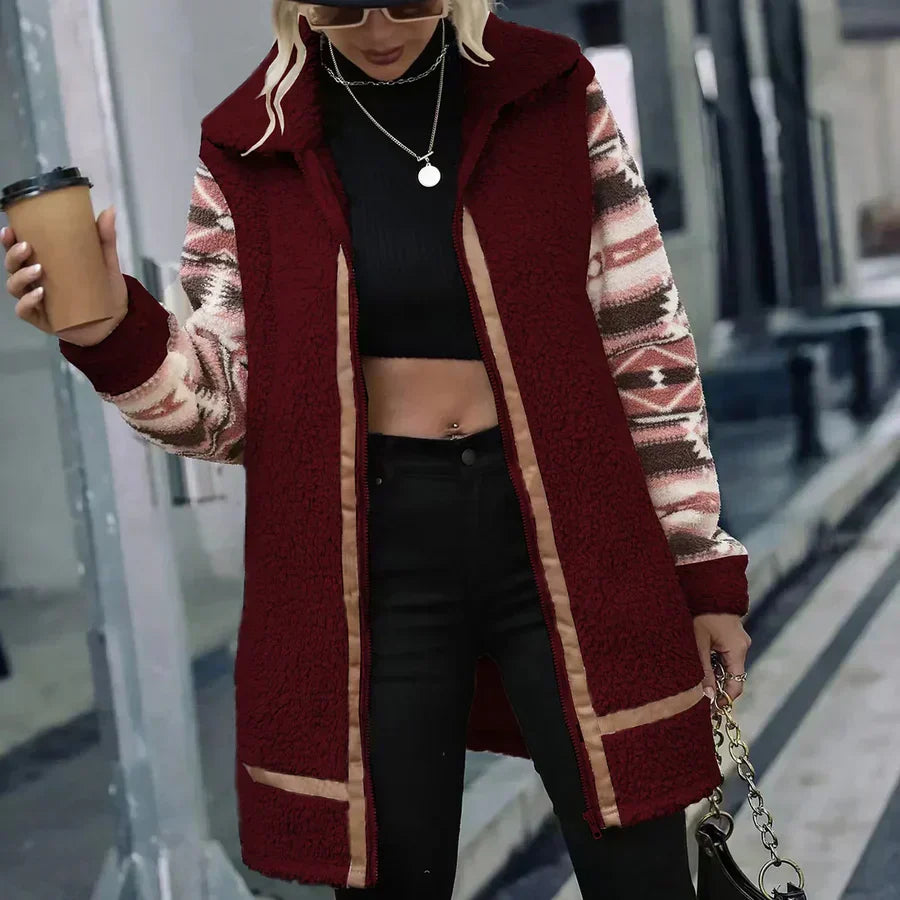 Street-wave Teddy Sherpa Coat for Women Ultra Warm Cozy Fleece-Lined Winter Outerwear