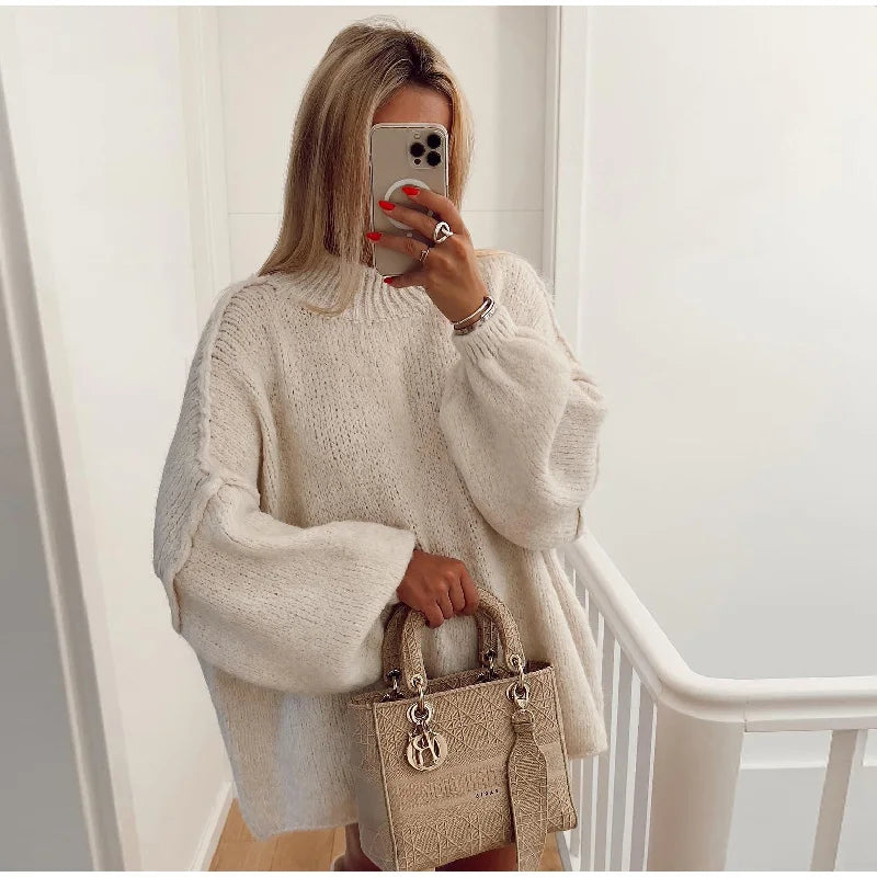 Street-wave Women's Cozy Knit Sweater For Fall And Cold Days Elegant Warmth Soft Comfort