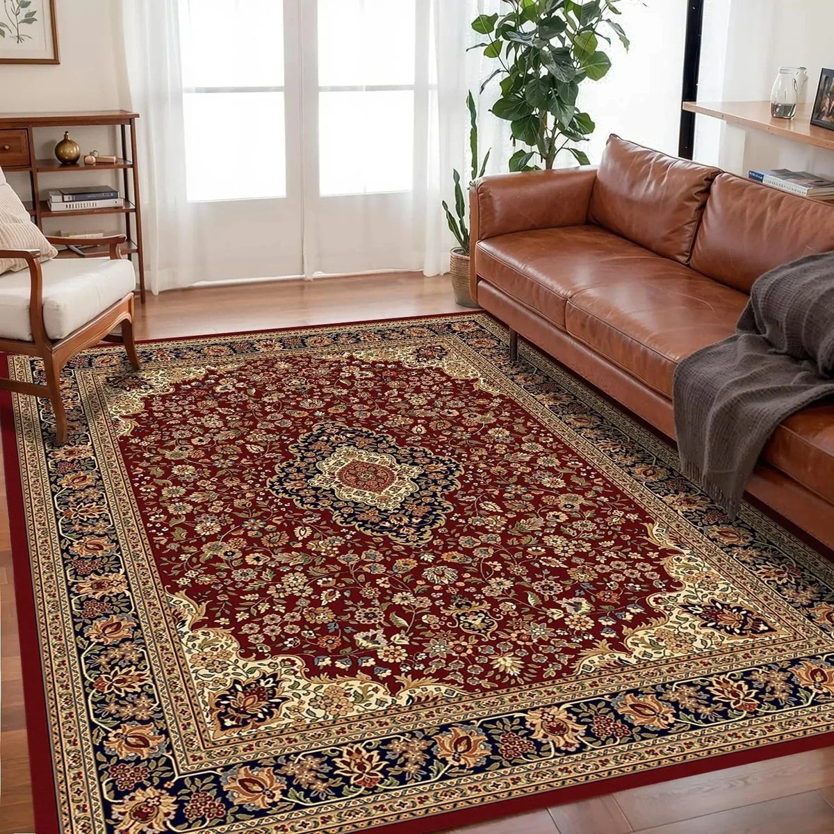 Vikama Bohemian Floor Mat Non Slip Large Living Room Rug For Boho Home Lovers