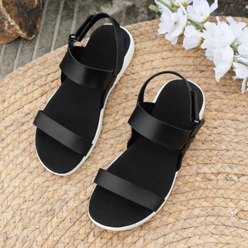 Augustin Women's Leather Summer Sandals With Cushioned Footbed Durable Straps Street-wave