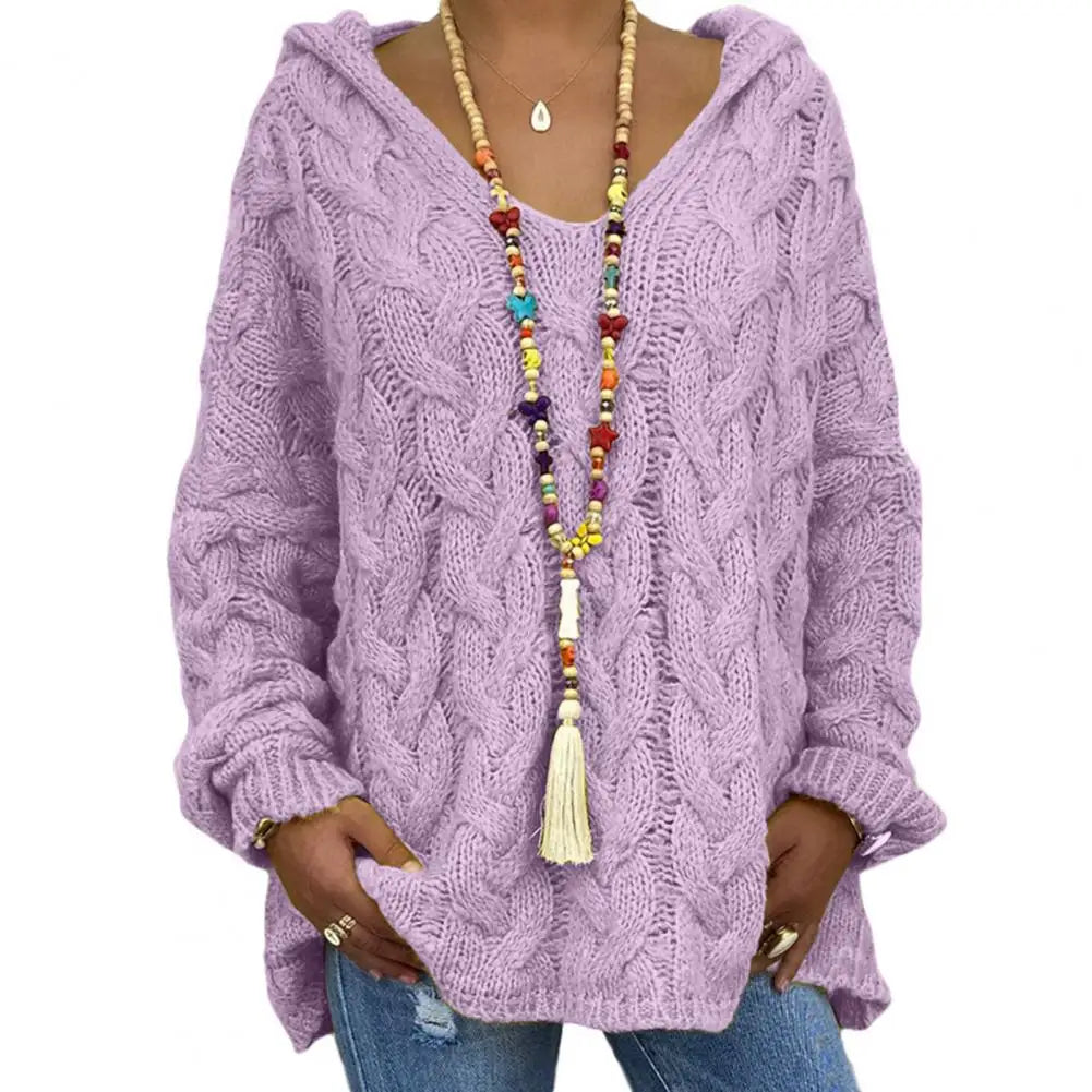 Street-wave Oversize Cable Knit Pullover Soft Cozy Everyday Comfort for Women and Men