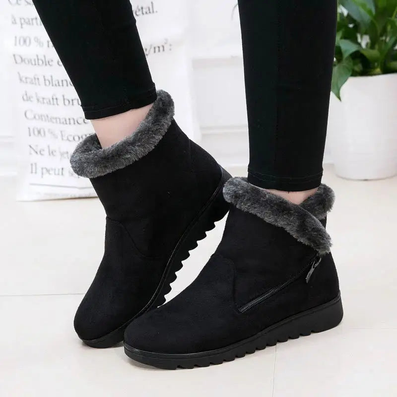 Streetwave Plush Winter Boots For Women Warm Fur Lined Non Slip Sole Cozy Comfort