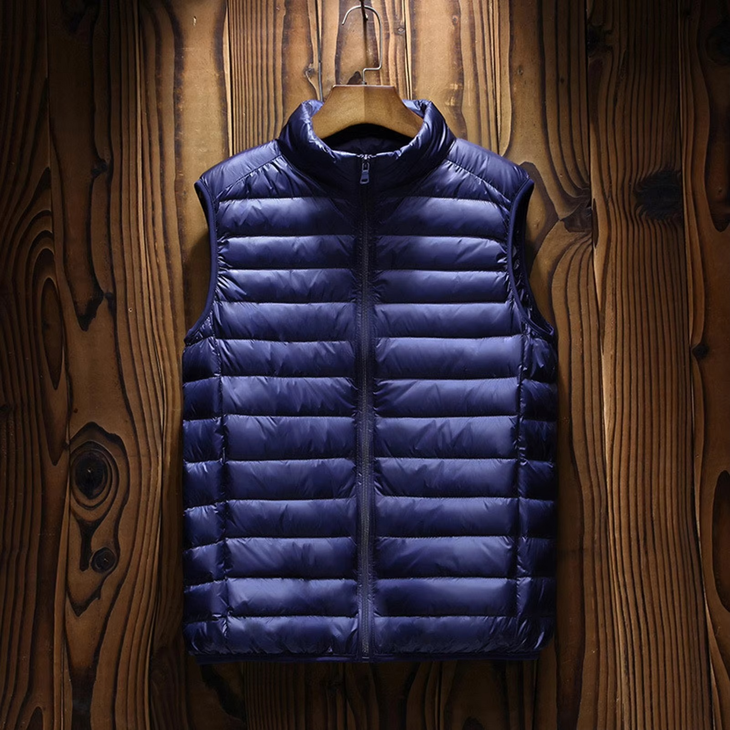 Men's Padded V-Neck Vest With Pockets - Solid Color Warm Waistcoat For Casual Office Wear