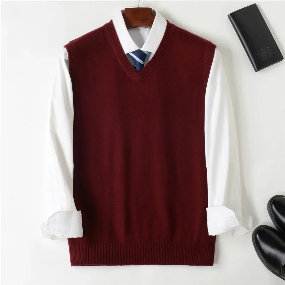 Street Wave Women's Versatile Modern Winter V Neck Sweater Vest for Chic Everyday Style and Comfort