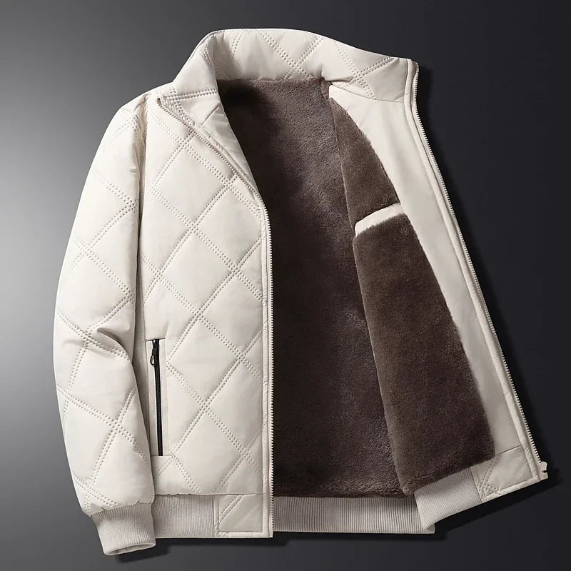 Street-wave Luxe Winter Jacket For Women Quilted Warm Coat With Plush Fleece Lining