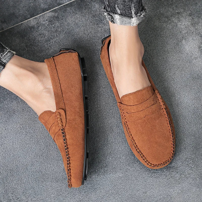 Street-Wave MeisterKlassik Luxury Suede Loafers For Men Handstitched Comfort And Elegant Style