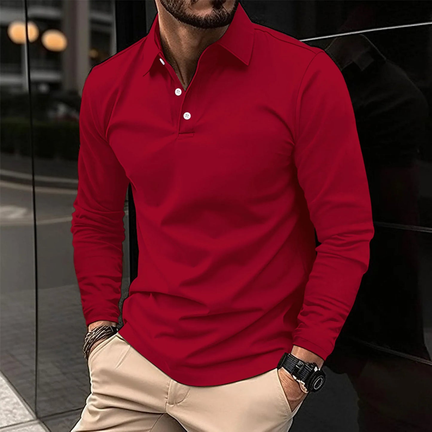 Street Wave Nicolas Cotton Blend Polo Shirt For Modern Men Breathable Comfort Everyday Essential Style