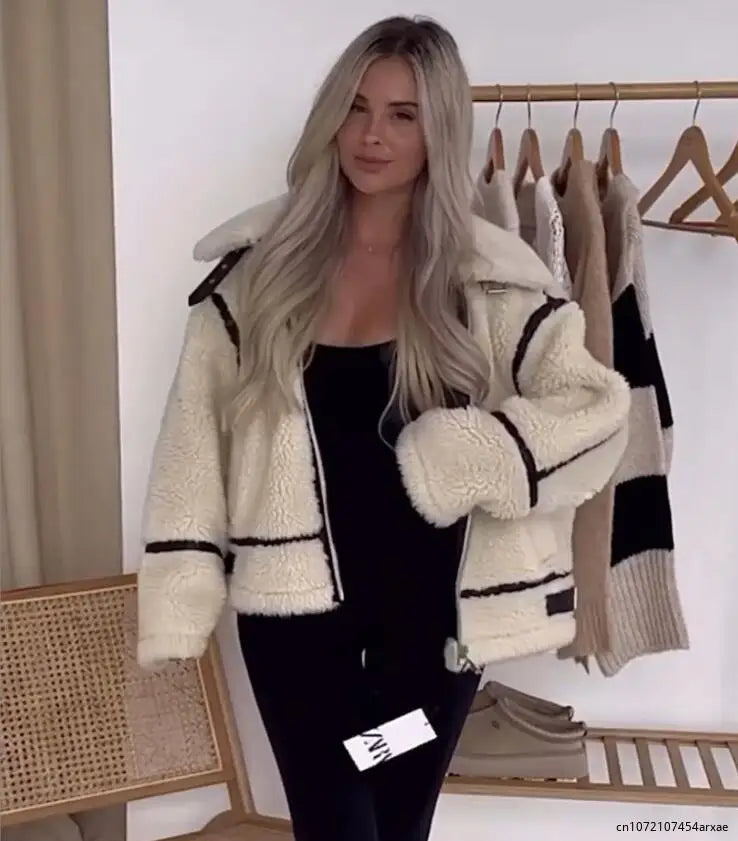 Street-wave Faux Fur Winter Jacket For Women Ultra Cozy Plush Coat With Warmth And Comfort