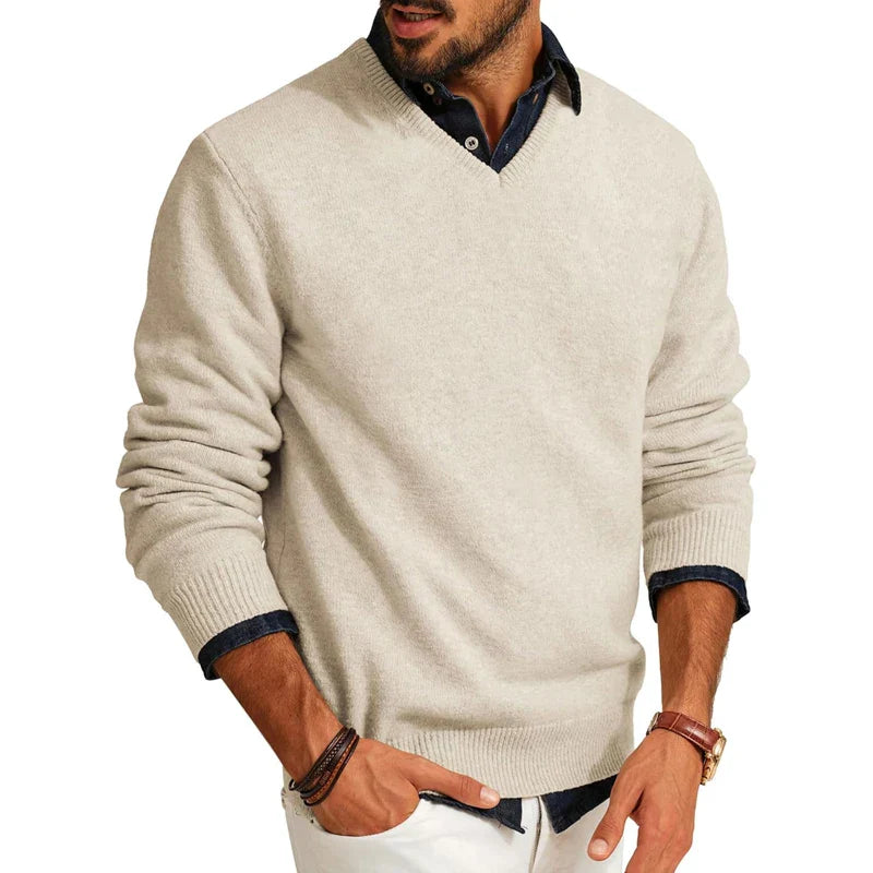 Street Wave Wool Blend Sweater For Men Lightweight Warmth