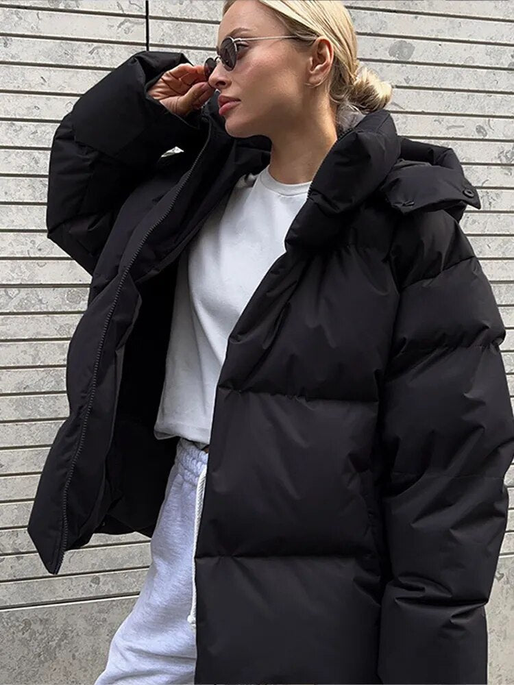 Street-Wave Oversized Hoodie Jacket For Cozy Breathable Comfort For Women Trendy Urban Outerwear