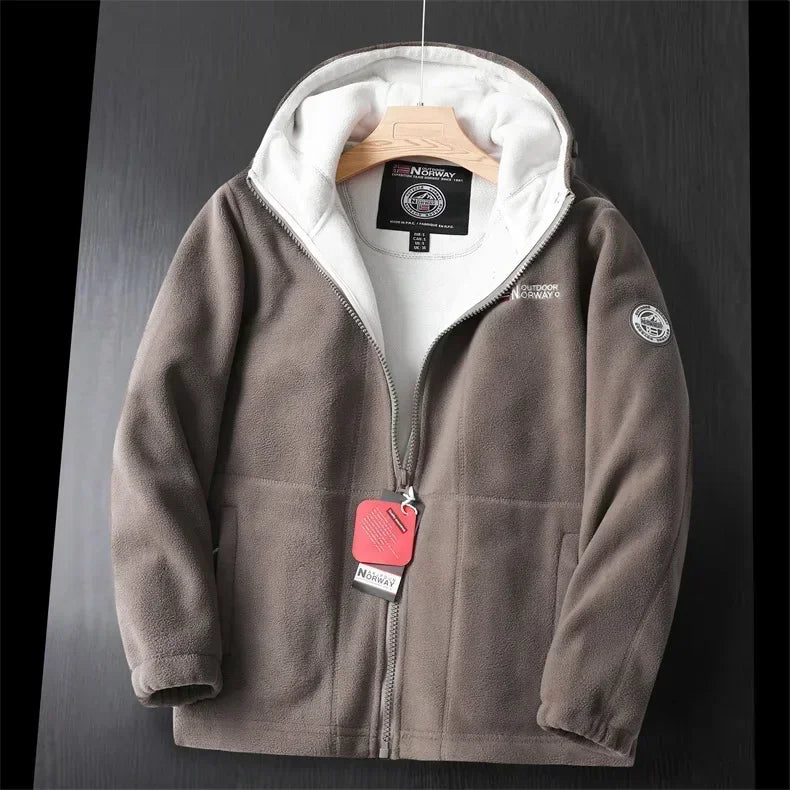 Street Wave Extra Warm Zip Hooded Jacket For Men With Superior Thermal Insulation And Durable Build