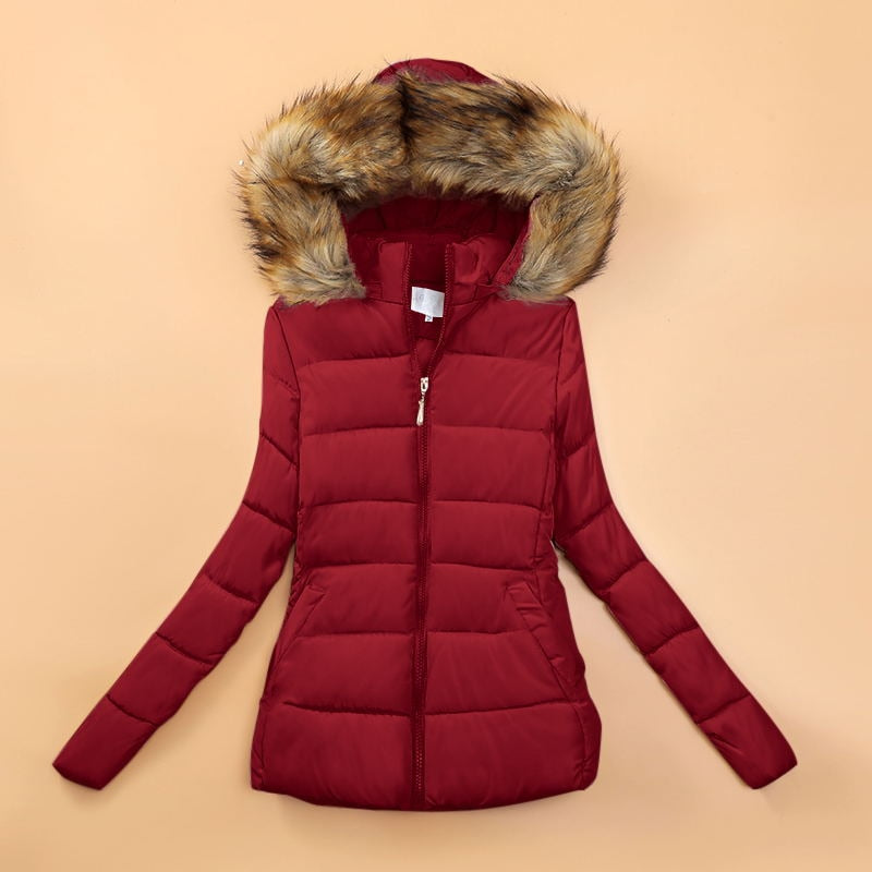 Street-wave Women's Winter Puffer Jacket With Faux Fur Collar For Warmth And Style