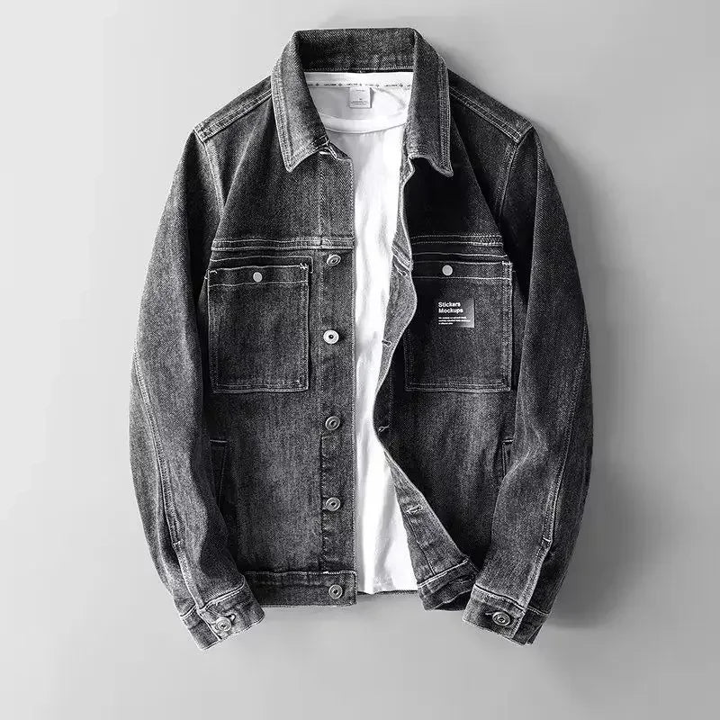 Street-Wave Denim Jeans Jacket Button Closure Unisex Casual Wear Premium Denim Everyday Style