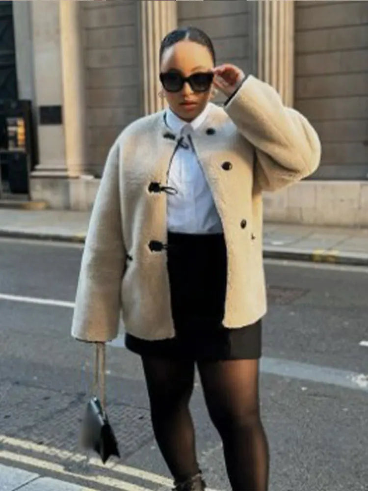 Street-Wave Living On A Dream Teddy Coat For Women Warm Fleece With Pockets Luxurious Everyday Outerwear
