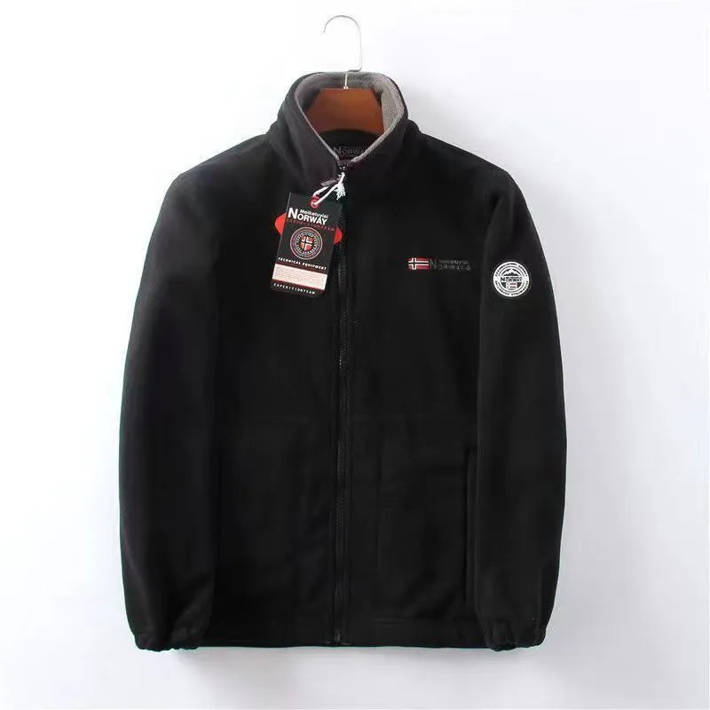 Street Wave Charles Norwegian Velvet Jacket For Men Cozy Cotton Poly Blend Versatile Everyday Outerwear