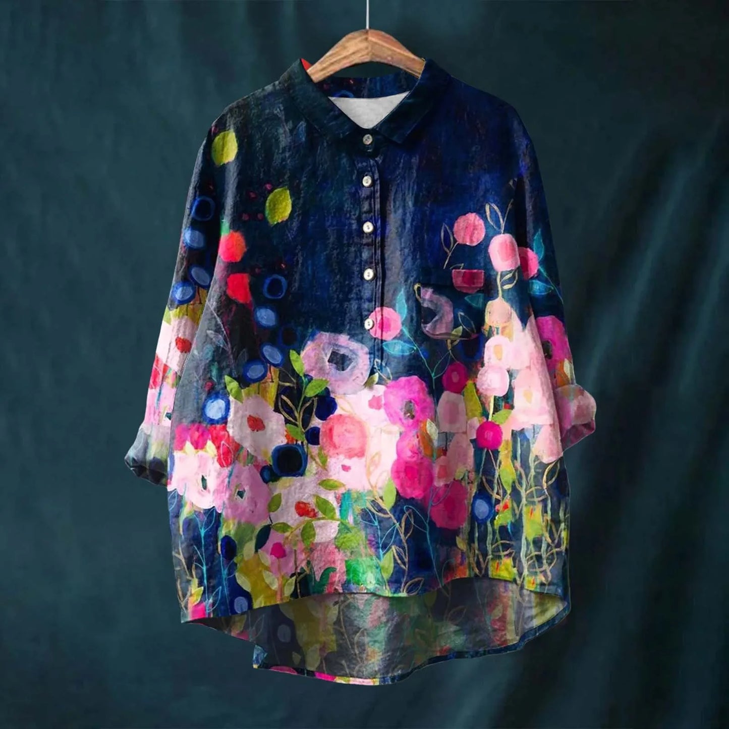 Botanical Shirt Breathable Relaxed Fit Street-Wave Unisex