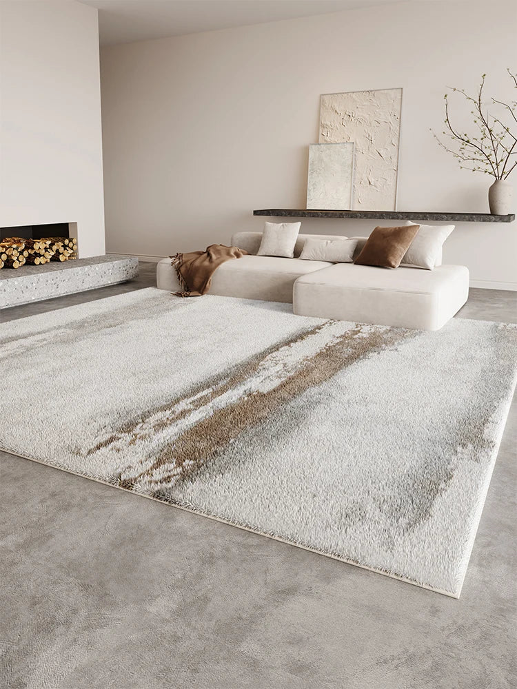 Eprolo Cream Fluffy Cloakroom Rug Non Slip Plush Homeowners