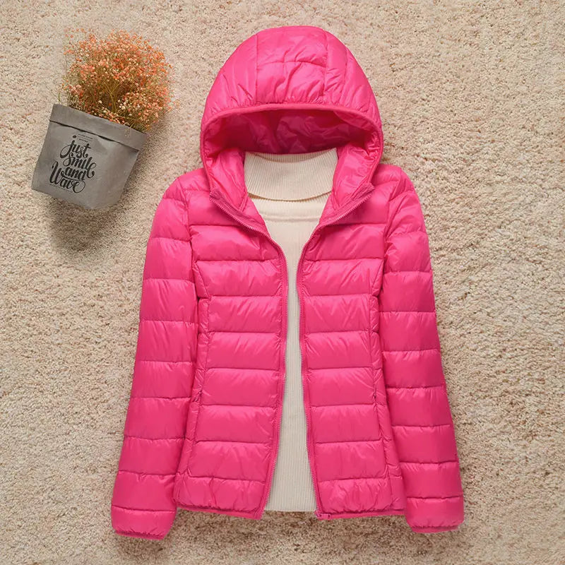 Street Wave Puffer Winter Jacket With Hood And Full Zip For Women Cozy Warmth Weatherproof Outerwear