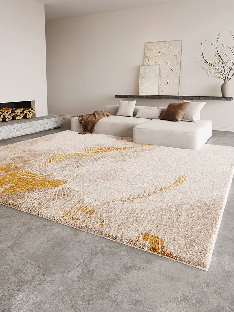 Eprolo Cream Fluffy Cloakroom Rug Non Slip Plush Homeowners