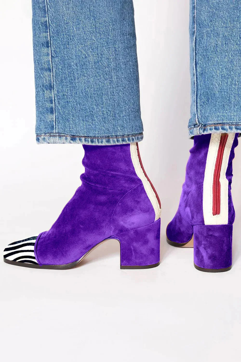 Women's Square Toe Heeled Boots with Sturdy Sole and Versatile Design