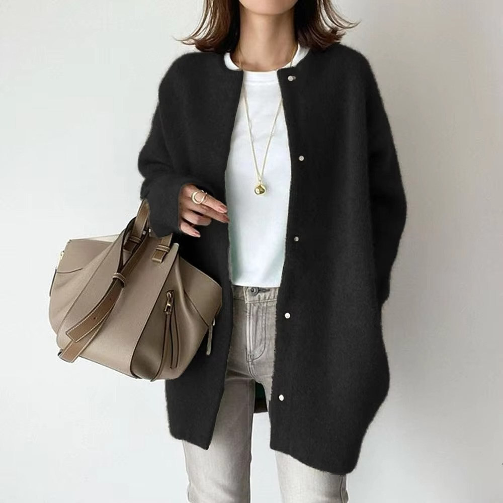 Autumn Vintage Single Breasted Knit Cardigan for Women