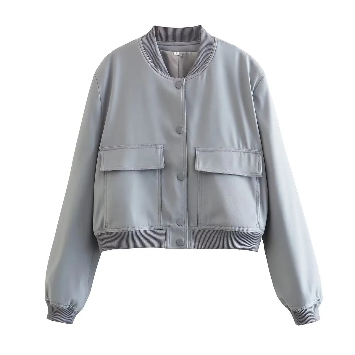 Street Wave Women's Bomber Jacket With Sleeves, Soft Breathable Polyester, Elegant Everyday Style
