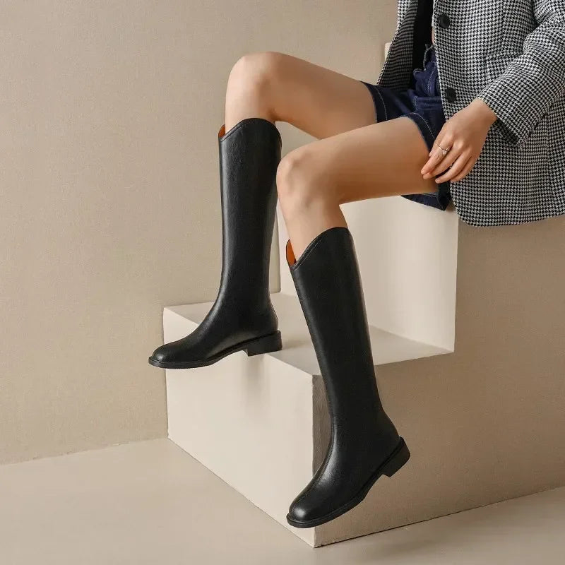 Street-Wave Ankle Boots Faux Leather For Women Chic Versatile Everyday All-Day Footwear